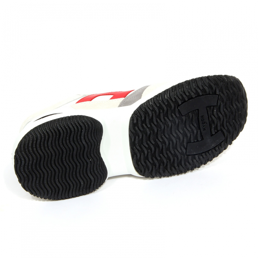 G3608 sneaker uomo HOGAN INTERACTION white light grey suede fabric shoes men