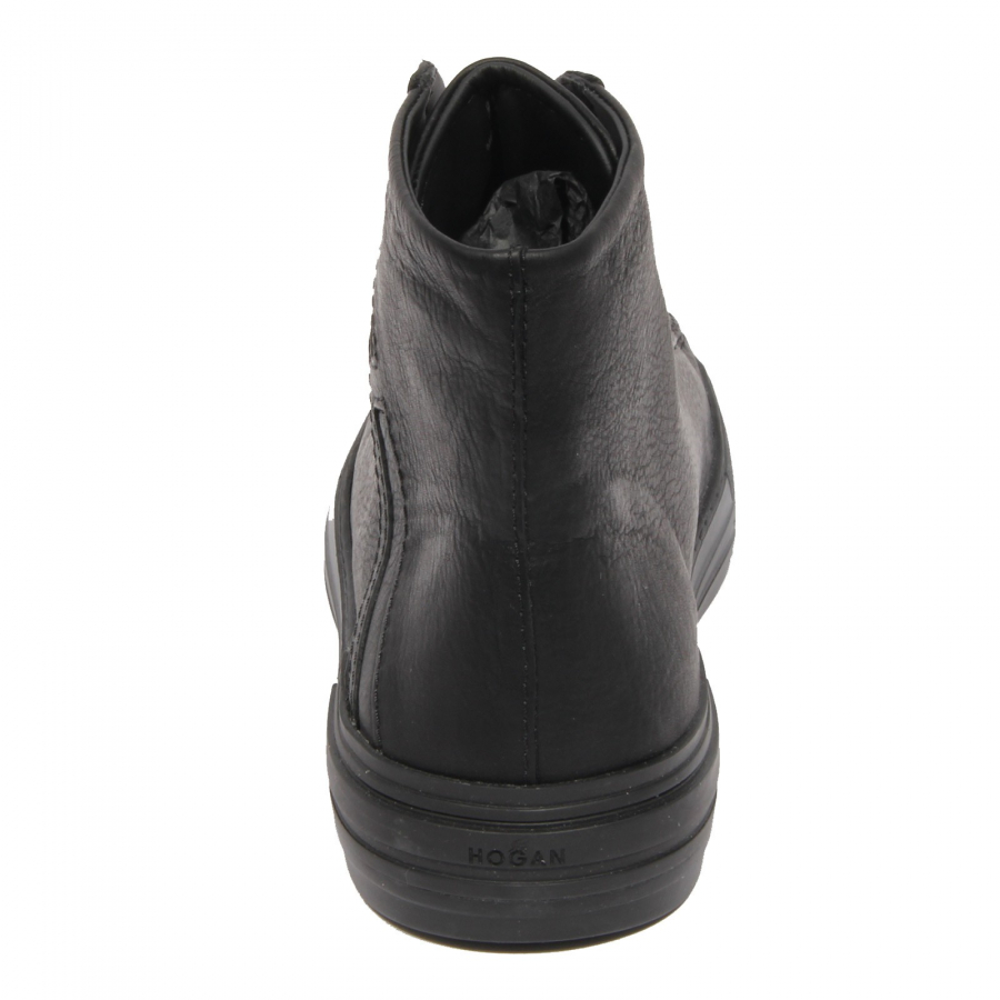 G3616 sneaker uomo HOGAN REBEL black leather shoes men