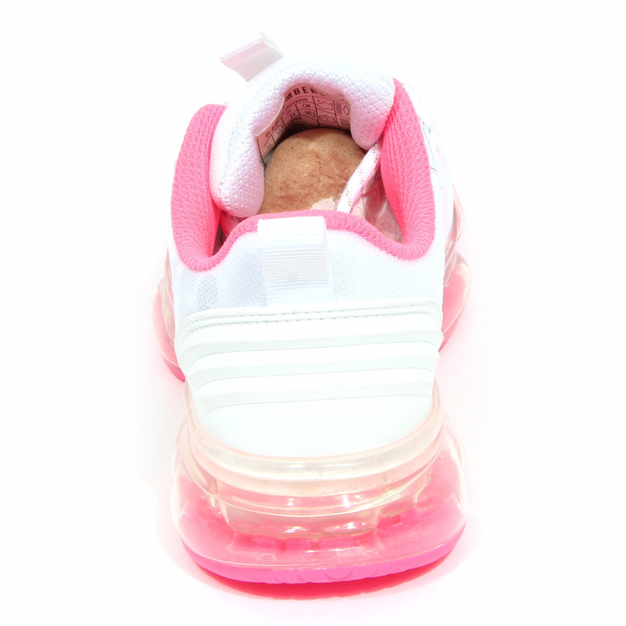 G3908 sneaker bimba girl BIKKEMBERGS JUNIOR white pink fabric shoe kid