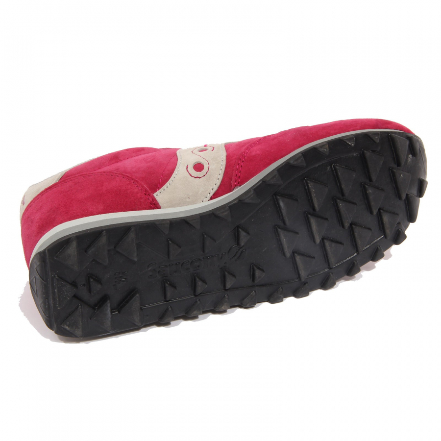 G4374 sneaker donna SAUCONY JAZZ bordeaux grey suede fabric shoes women