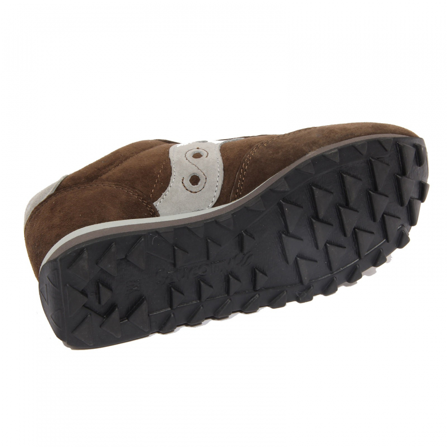 G4378 sneaker donna SAUCONY JAZZ brown grey suede fabric shoes women