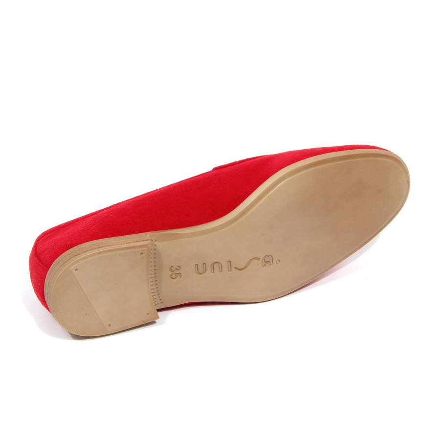G4550 mocassino donna UNISA red suede loafer shoe woman