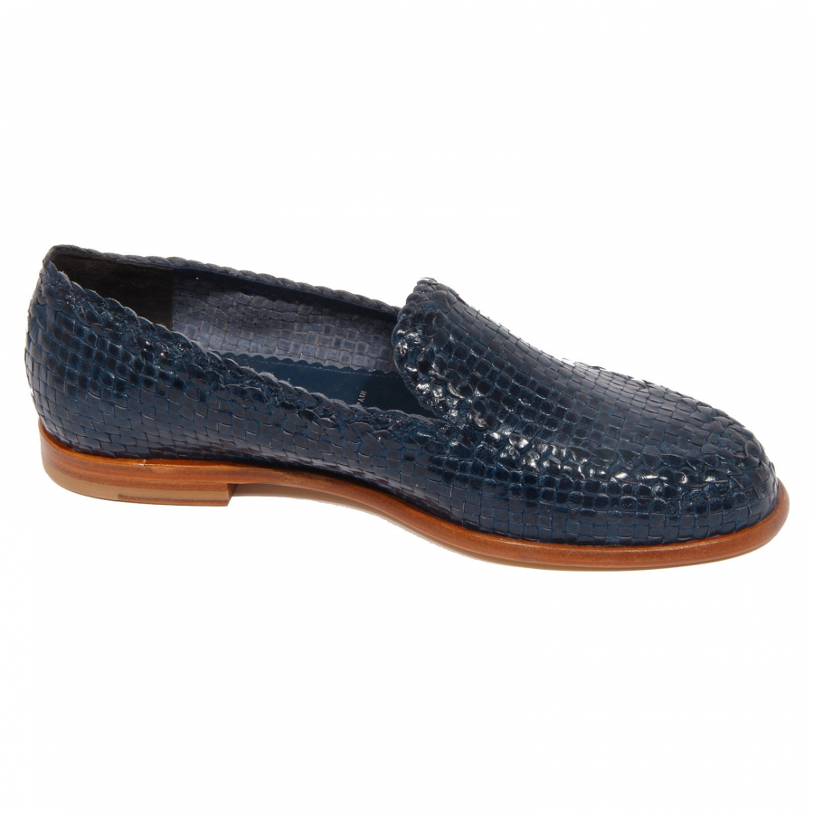 B1409 mocassino donna TOD'S scarpa blu loafer shoes women 
