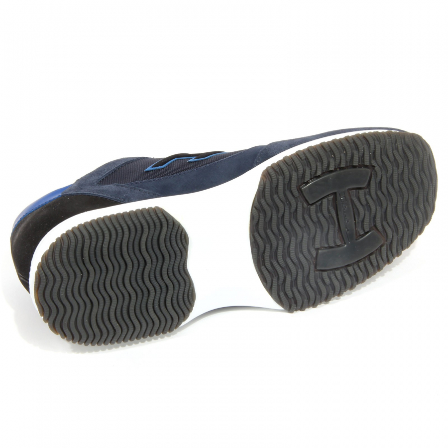 G5100 sneaker uomo HOGAN INTERACTIVE blue suede fabric shoes man