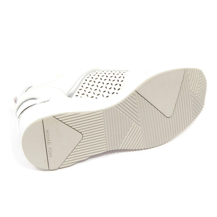 G5434 sneaker donna MICHAEL KORS white silver perforated leather