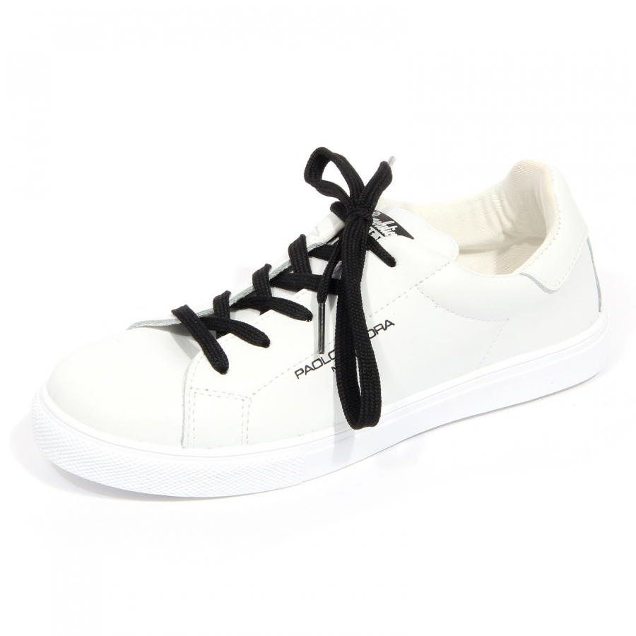 G5644 sneaker bimbo boy PAOLO PECORA white leather shoes kids