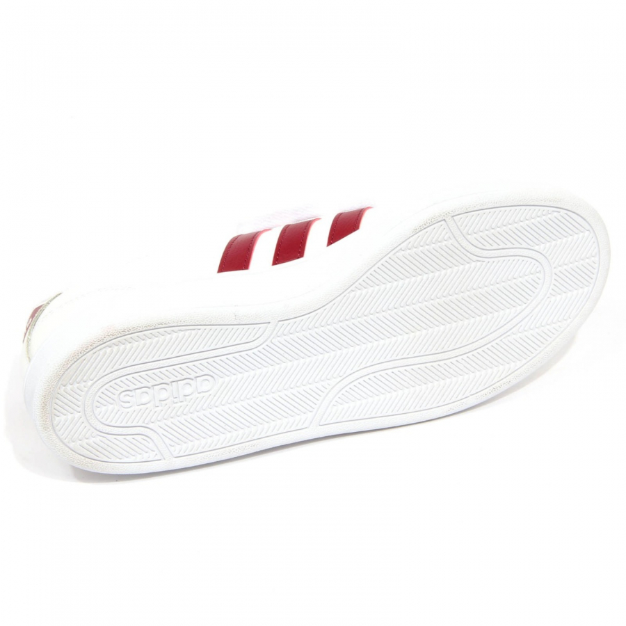 H0650 sneaker uomo ADIDAS men CF ADVANTAGE shoe off white bordeaux