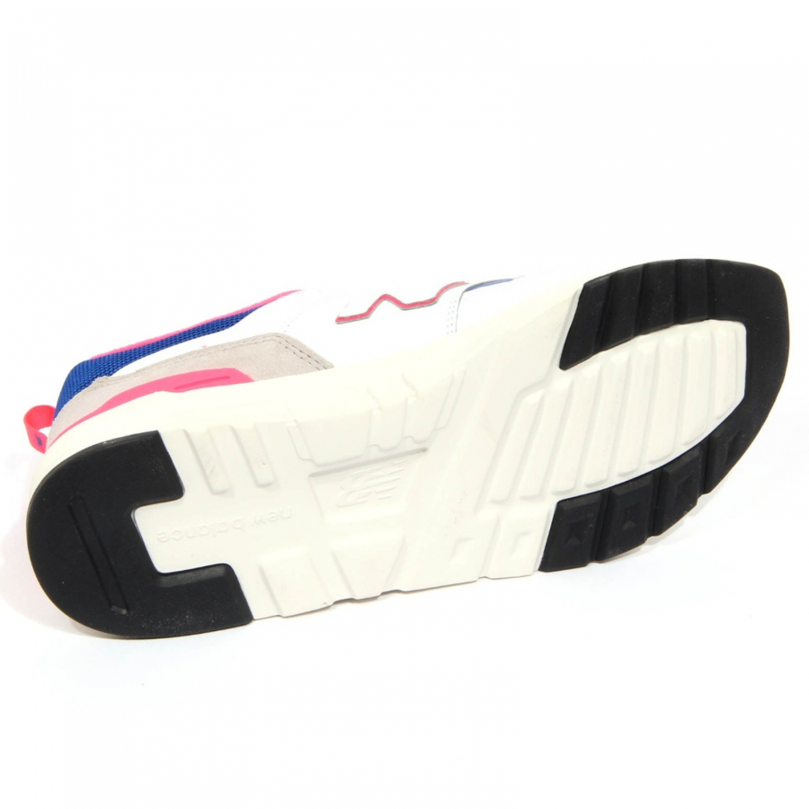 H1322 sneaker uomo NEW BALANCE 997H men leather fabric shoe white