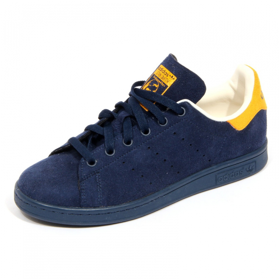 Hollywood Duplicatie Mail H2652 sneaker uomo ADIDAS STAN SMITH man eco suede shoes blue