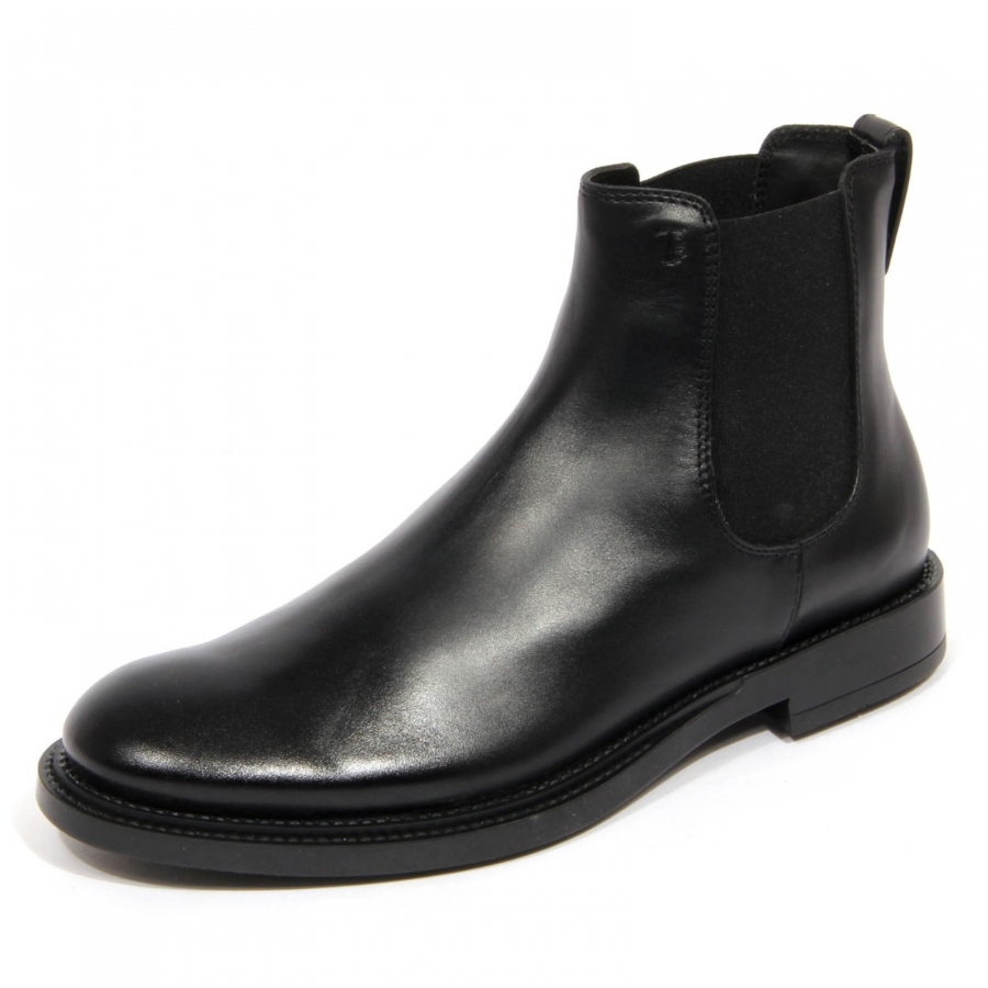 H2714 beatles uomo TOD'S man leather chelsea boots black