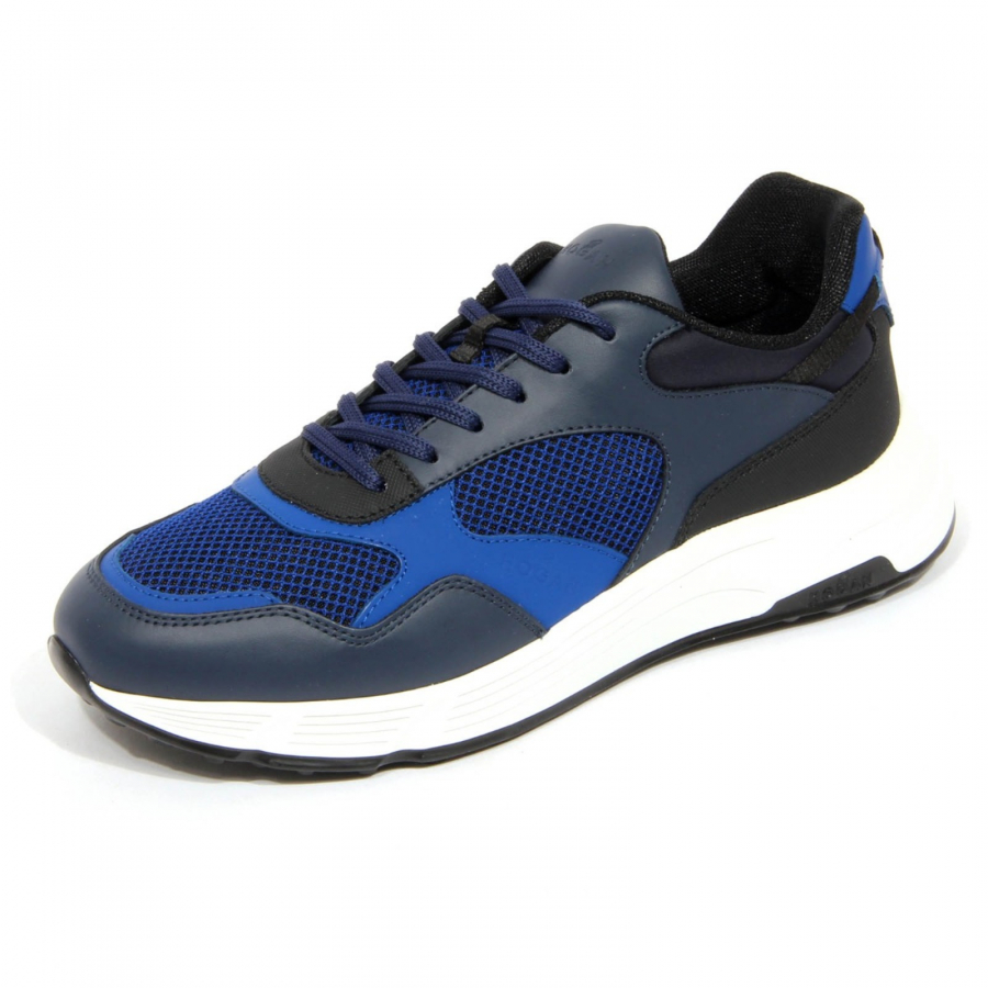 H2738 sneaker uomo HOGAN HYPERLIGHT men shoes leather/fabric blue