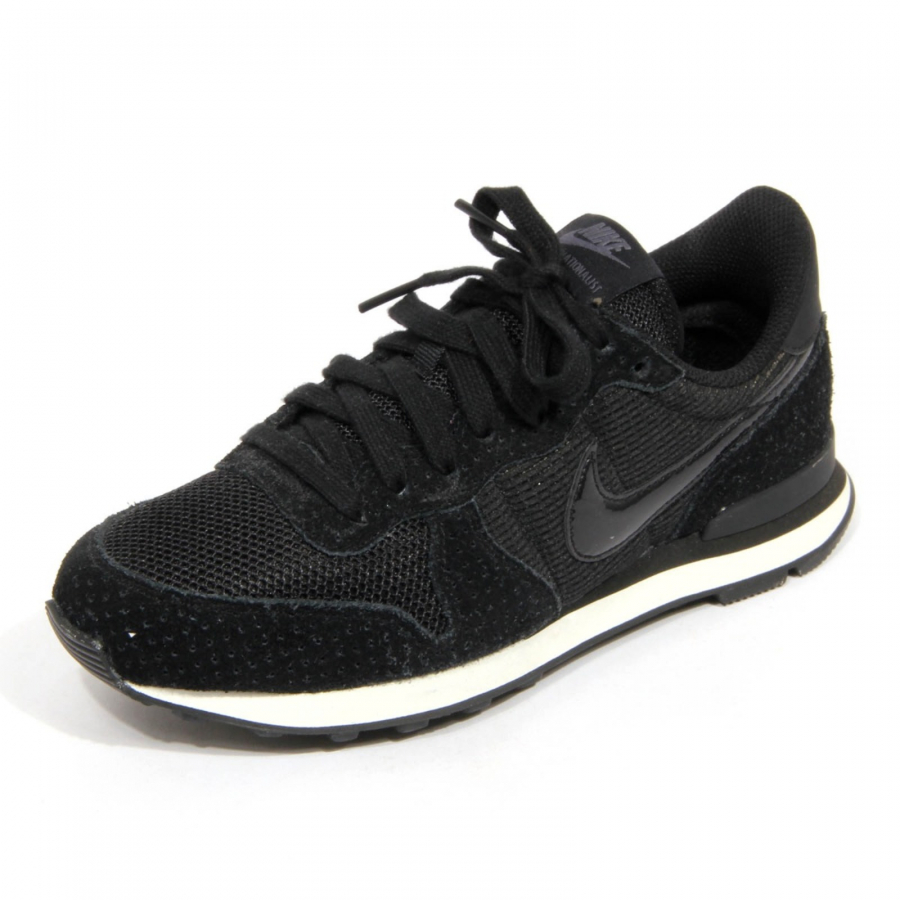 Línea del sitio Estadio Laboratorio H2904 sneaker donna NIKE INTERNATIONALIST woman black suede/fabric shoes