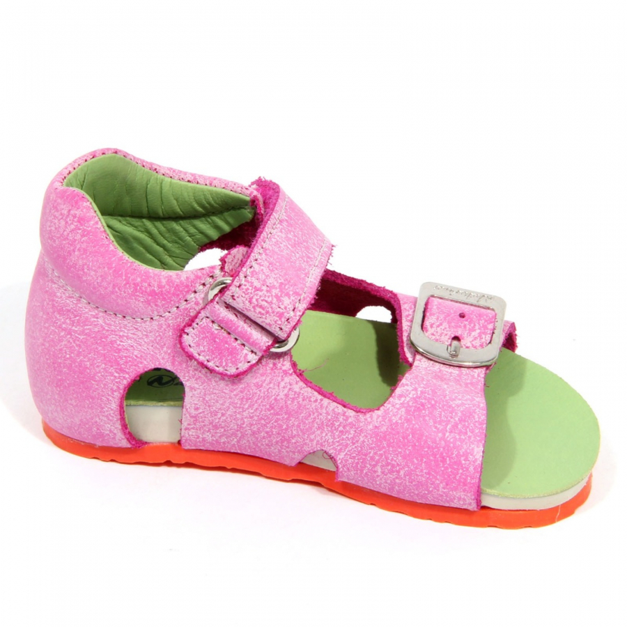 H3386 sandalo bimba girl FALCOTTO NATURINO kids vintage effect sandals pink