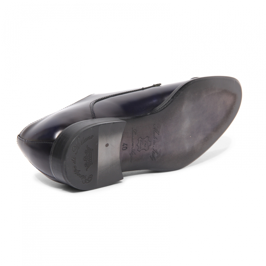 I0643 scarpa uomo PRINCIPE DI MILANO man metal shoes blue