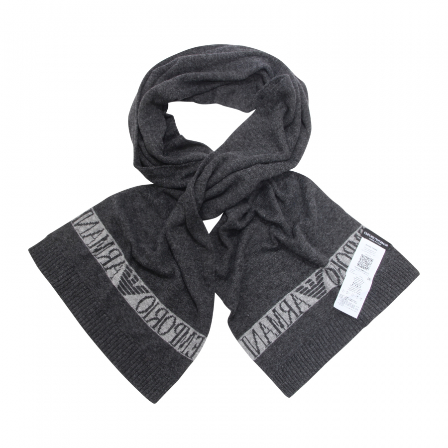 I2470 SET CUFFIA SCIARPA UOMO EMPORIO ARMANI MAN BEANIE SCARF 28X161 CM